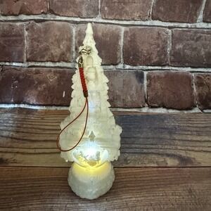 Vtg Mark Klaus Wishing Tree Illuminated 3D Carved Porcelain Ornament 2007